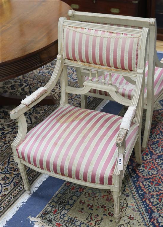 A pair of 19th century French salon chairs